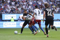 Etienne Amenyido (Münster), Adam Karabec
Hamburger SV - Preußen Münster 31.08.2024
Foto: S. Sanders