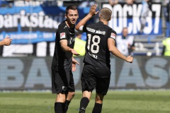 Torge Paetow (Münster), Marc Lorenz (Münster)
Hamburger SV - Preußen Münster 31.08.2024
Foto: S. Sanders