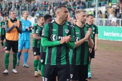 7. Spieltag 2023/2024: SC Preußen - VfB Lübeck 1:1. Marc Lorenz und Andrew Wooten nach Abpfiff.