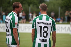 30. Juni 2024: Testspiel gegen den 1. FC Gievenbeck. Simon Scherder und Marc Lorenz.