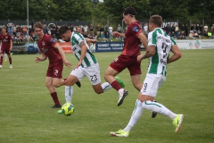 30. Juni 2024: Testspiel gegen den 1. FC Gievenbeck. Malik Batmaz am Ball.