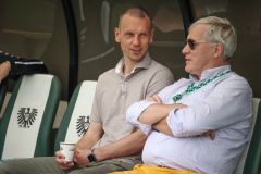 Trainingsauftakt bei Preußen Münster. Ole Kittner und Bernward Maasjost.